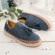 Large Size Women Casual Hollow Out Fringe Loafers Large Size Women Casual Hollow Out Fringe Loafers