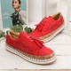 Large Size Women Casual Hollow Out Fringe Loafers Large Size Women Casual Hollow Out Fringe Loafers