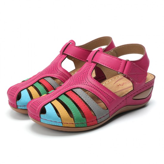 LOSTISY Women Lightweight Hollow Out Soft Sole Sandals LOSTISY Women Lightweight Hollow Out Soft Sole Sandals