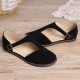Women Comfy Suede Buckle Pure Color Flats Women Comfy Suede Buckle Pure Color Flats