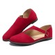 Women Comfy Suede Buckle Pure Color Flats Women Comfy Suede Buckle Pure Color Flats