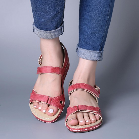 Casual Compy Solid color Hook Loop Sandals Casual Compy Solid color Hook Loop Sandals
