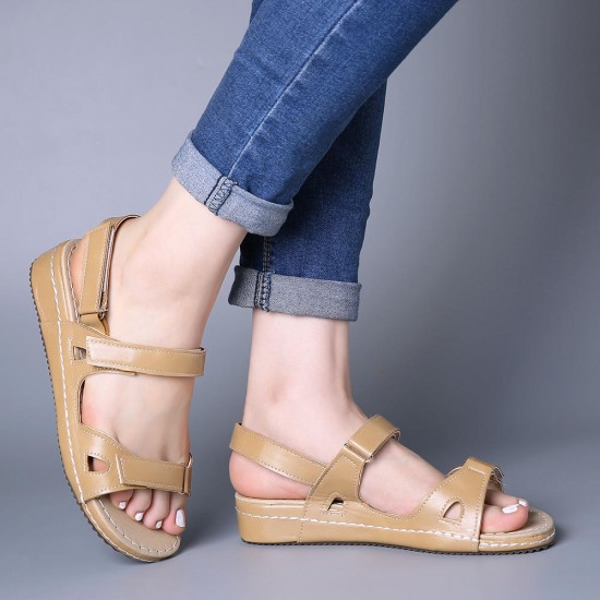 Casual Compy Solid color Hook Loop Sandals Casual Compy Solid color Hook Loop Sandals
