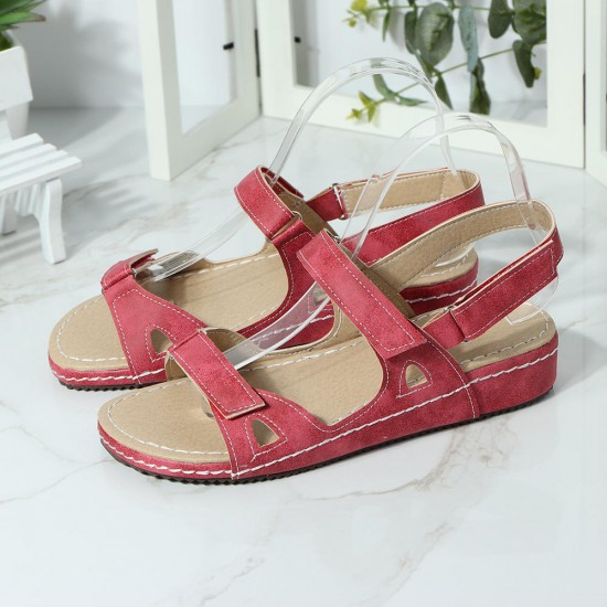 Casual Compy Solid color Hook Loop Sandals Casual Compy Solid color Hook Loop Sandals