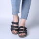 LOSTISY Women Opened Toe Buckle Beach Wedges Casual Slide Sandals LOSTISY Women Opened Toe Buckle Beach Wedges Casual Slide Sandals