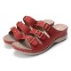LOSTISY Women Opened Toe Buckle Beach Wedges Casual Slide Sandals LOSTISY Women Opened Toe Buckle Beach Wedges Casual Slide Sandals