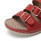 LOSTISY Women Opened Toe Buckle Beach Wedges Casual Slide Sandals LOSTISY Women Opened Toe Buckle Beach Wedges Casual Slide Sandals