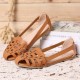 Women Hollow Out Pattern Closed Toe Slip On Sandals Women Hollow Out Pattern Closed Toe Slip On Sandals