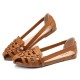 Women Hollow Out Pattern Closed Toe Slip On Sandals Women Hollow Out Pattern Closed Toe Slip On Sandals