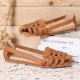 Women Hollow Out Pattern Closed Toe Slip On Sandals Women Hollow Out Pattern Closed Toe Slip On Sandals