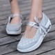 Women Mesh Splicing Sport Casual Lace Up Platform Sneakers Women Mesh Splicing Sport Casual Lace Up Platform Sneakers
