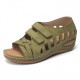 Lostisy Large Size Women Cross Belt Breathable Pure Color Sandals Lostisy Large Size Women Cross Belt Breathable Pure Color Sandals