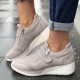 Women Mesh Hook Loop Zipper Wedges Casual Sneakers Women Mesh Hook Loop Zipper Wedges Casual Sneakers