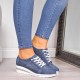 Large Size Women Casual Solid Color Round Toe Lace Up Wedges Loafers Large Size Women Casual Solid Color Round Toe Lace Up Wedges Loafers