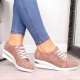 Large Size Women Casual Solid Color Round Toe Lace Up Wedges Loafers Large Size Women Casual Solid Color Round Toe Lace Up Wedges Loafers
