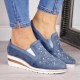 Large Size Women Casual Pointed Toe Hollow Slip On Wedges Loafers Large Size Women Casual Pointed Toe Hollow Slip On Wedges Loafers