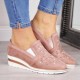 Large Size Women Casual Pointed Toe Hollow Slip On Wedges Loafers Large Size Women Casual Pointed Toe Hollow Slip On Wedges Loafers