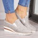 Large Size Women Casual Pointed Toe Hollow Slip On Wedges Loafers Large Size Women Casual Pointed Toe Hollow Slip On Wedges Loafers
