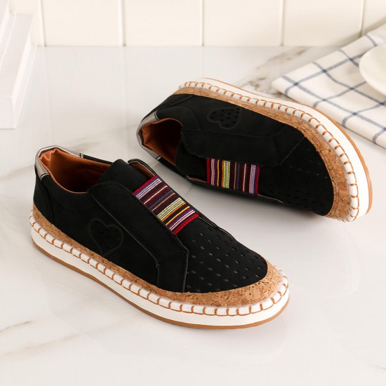 Women Casual Hollow Out Breathable Slip On Flats Women Casual Hollow Out Breathable Slip On Flats