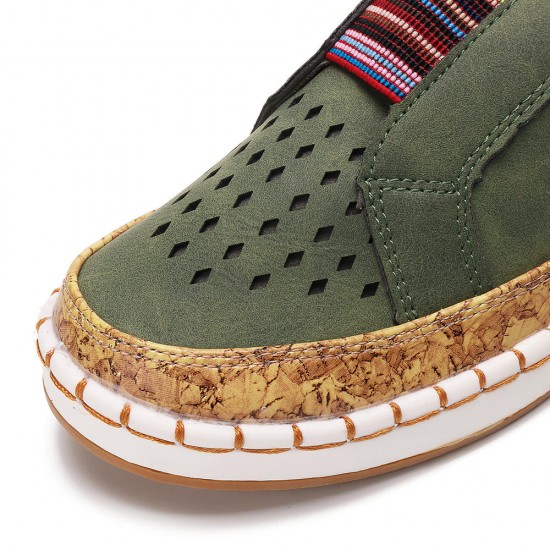 Women Casual Hollow Out Breathable Slip On Flats Women Casual Hollow Out Breathable Slip On Flats