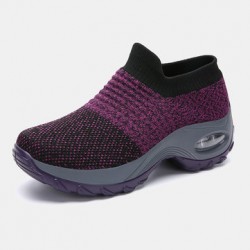 Women Outdoor Breathable Sock Mesh Rocking Sneakers