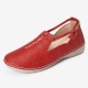 Pure Color Casual Comfy Walking Leather Loafers Pure Color Casual Comfy Walking Leather Loafers