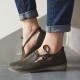 Pure Color Casual Comfy Walking Leather Loafers Pure Color Casual Comfy Walking Leather Loafers