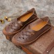 Women Genuine Leather Breathable Plus Size Hollow Spring Casual Flats Loafers Women Genuine Leather Breathable Plus Size Hollow Spring Casual Flats Loafers