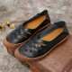 Women Genuine Leather Breathable Plus Size Hollow Spring Casual Flats Loafers Women Genuine Leather Breathable Plus Size Hollow Spring Casual Flats Loafers