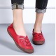 Women Genuine Leather Breathable Plus Size Hollow Spring Casual Flats Loafers Women Genuine Leather Breathable Plus Size Hollow Spring Casual Flats Loafers