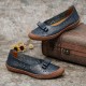 Women Plus Size Genuine Leather Breathable Hollow Out Slip On Casual Flats Loafers Women Plus Size Genuine Leather Breathable Hollow Out Slip On Casual Flats Loafers