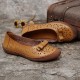 Women Plus Size Genuine Leather Breathable Hollow Out Slip On Casual Flats Loafers Women Plus Size Genuine Leather Breathable Hollow Out Slip On Casual Flats Loafers