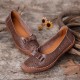 Women Plus Size Genuine Leather Breathable Hollow Out Slip On Casual Flats Loafers Women Plus Size Genuine Leather Breathable Hollow Out Slip On Casual Flats Loafers