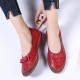 Women Plus Size Genuine Leather Breathable Hollow Out Slip On Casual Flats Loafers Women Plus Size Genuine Leather Breathable Hollow Out Slip On Casual Flats Loafers
