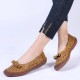 Women Plus Size Genuine Leather Breathable Hollow Out Slip On Casual Flats Loafers Women Plus Size Genuine Leather Breathable Hollow Out Slip On Casual Flats Loafers