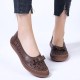 Women Plus Size Genuine Leather Breathable Hollow Out Slip On Casual Flats Loafers Women Plus Size Genuine Leather Breathable Hollow Out Slip On Casual Flats Loafers