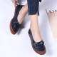 Women Plus Size Genuine Leather Breathable Hollow Out Slip On Casual Flats Loafers Women Plus Size Genuine Leather Breathable Hollow Out Slip On Casual Flats Loafers