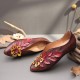 SOCOFY Retro Rainforest Splicing Floral Leaves Elegant Leather Comfy Flat Shoes SOCOFY Retro Rainforest Splicing Floral Leaves Elegant Leather Comfy Flat Shoes