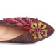 SOCOFY Retro Rainforest Splicing Floral Leaves Elegant Leather Comfy Flat Shoes SOCOFY Retro Rainforest Splicing Floral Leaves Elegant Leather Comfy Flat Shoes