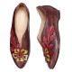 SOCOFY Retro Rainforest Splicing Floral Leaves Elegant Leather Comfy Flat Shoes SOCOFY Retro Rainforest Splicing Floral Leaves Elegant Leather Comfy Flat Shoes