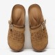 LOSTISY Women Hollow Out Breathable Backless Comfy Slip On Summer Casual Sandals LOSTISY Women Hollow Out Breathable Backless Comfy Slip On Summer Casual Sandals