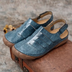LOSTISY Women Hollow Out Hook Loop Comfy Slingback Summer Sandals