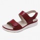 Women Soft Sole Hook Loop Solid Color Comfy Summer Beach Flat Sandals Women Soft Sole Hook Loop Solid Color Comfy Summer Beach Flat Sandals