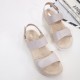 Women Soft Sole Hook Loop Solid Color Comfy Summer Beach Flat Sandals Women Soft Sole Hook Loop Solid Color Comfy Summer Beach Flat Sandals