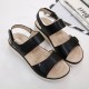 Women Soft Sole Hook Loop Solid Color Comfy Summer Beach Flat Sandals Women Soft Sole Hook Loop Solid Color Comfy Summer Beach Flat Sandals