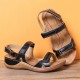 Women Adjustable Hook Loop Soft Sole Large Size Open Toe Casual Daily Summer Beach Wedge Sandals Women Adjustable Hook Loop Soft Sole Large Size Open Toe Casual Daily Summer Beach Wedge Sandals