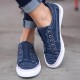Women Buttonhole Decor Comfy Wearable Sports Casual Canvas Flats Women Buttonhole Decor Comfy Wearable Sports Casual Canvas Flats