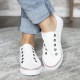 Women Buttonhole Decor Comfy Wearable Sports Casual Canvas Flats Women Buttonhole Decor Comfy Wearable Sports Casual Canvas Flats