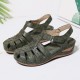 LOSTISY Women Cutout Hook Loop Breathable Comfy Casual Wedge Sandals LOSTISY Women Cutout Hook Loop Breathable Comfy Casual Wedge Sandals
