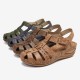 LOSTISY Women Cutout Hook Loop Breathable Comfy Casual Wedge Sandals LOSTISY Women Cutout Hook Loop Breathable Comfy Casual Wedge Sandals